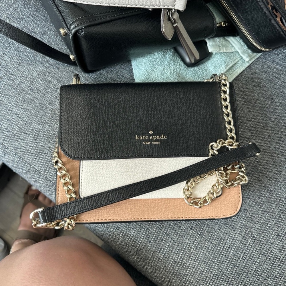 Kate Spade Black and Tan Crossbody Bag